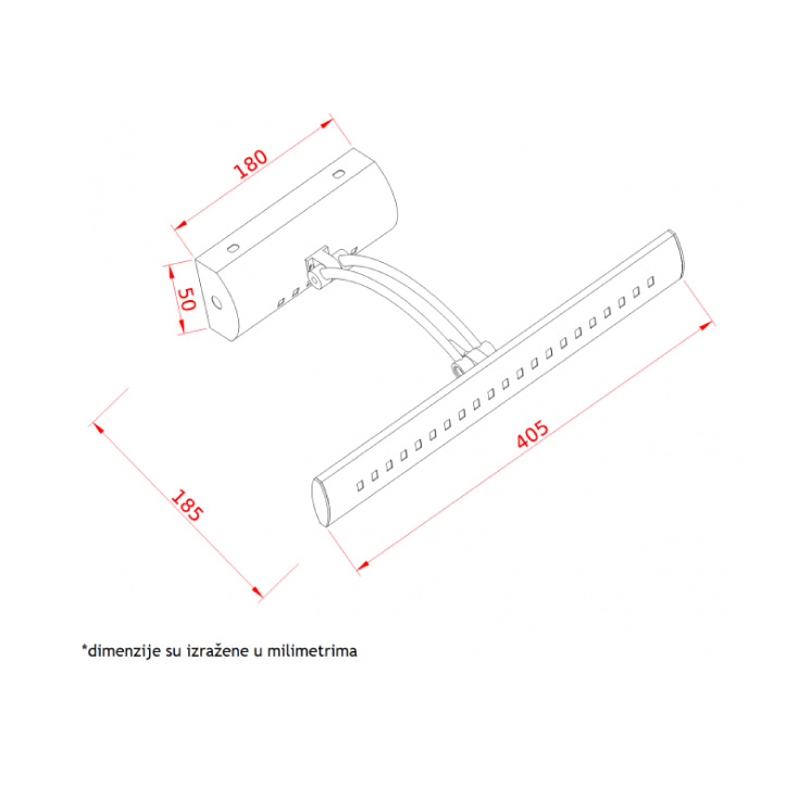 Zidna LED lampa 5W