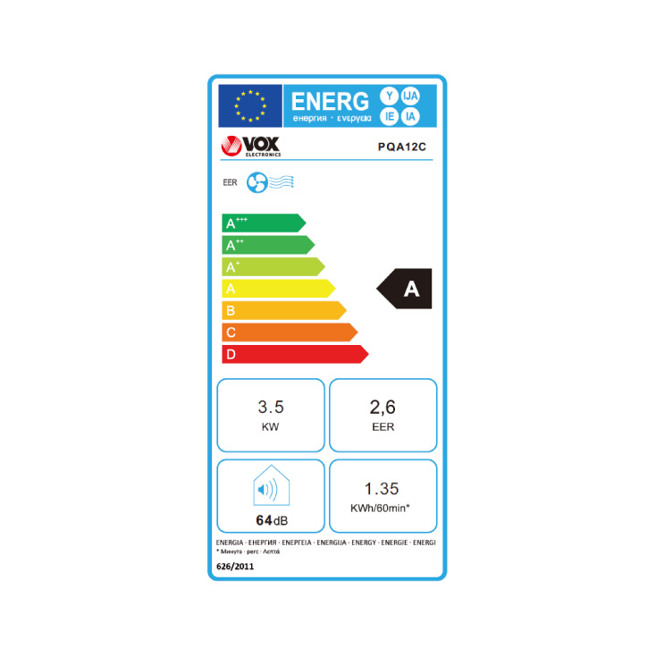 Pokretna klima VOX PQA12C