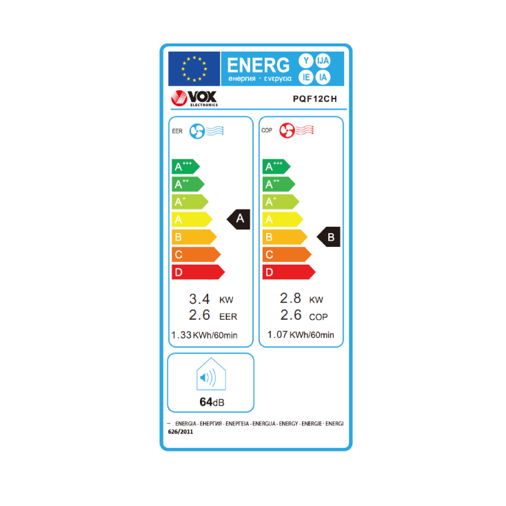 Pokretna klima VOX PQF12CH