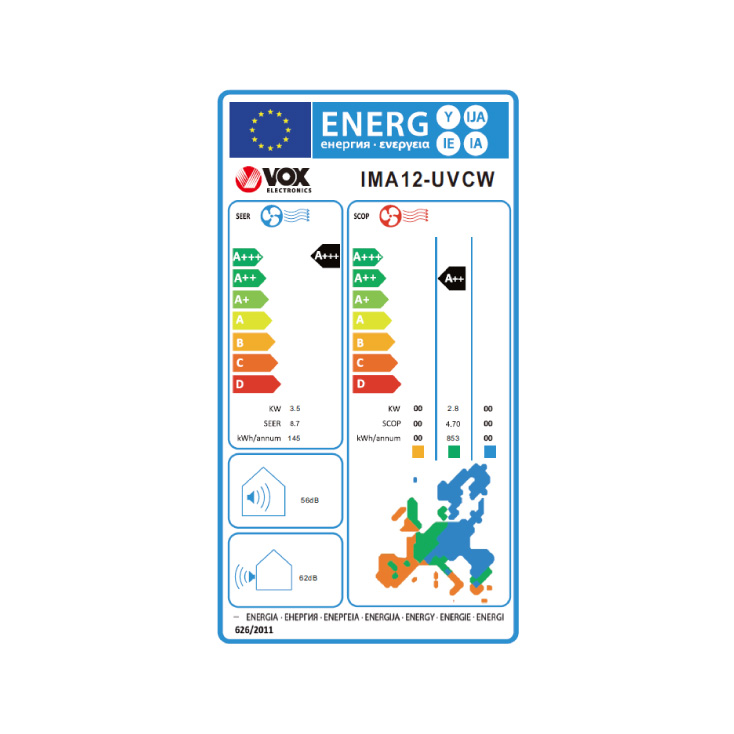 Inverter klima uređaj VOX IMA12-UVCW