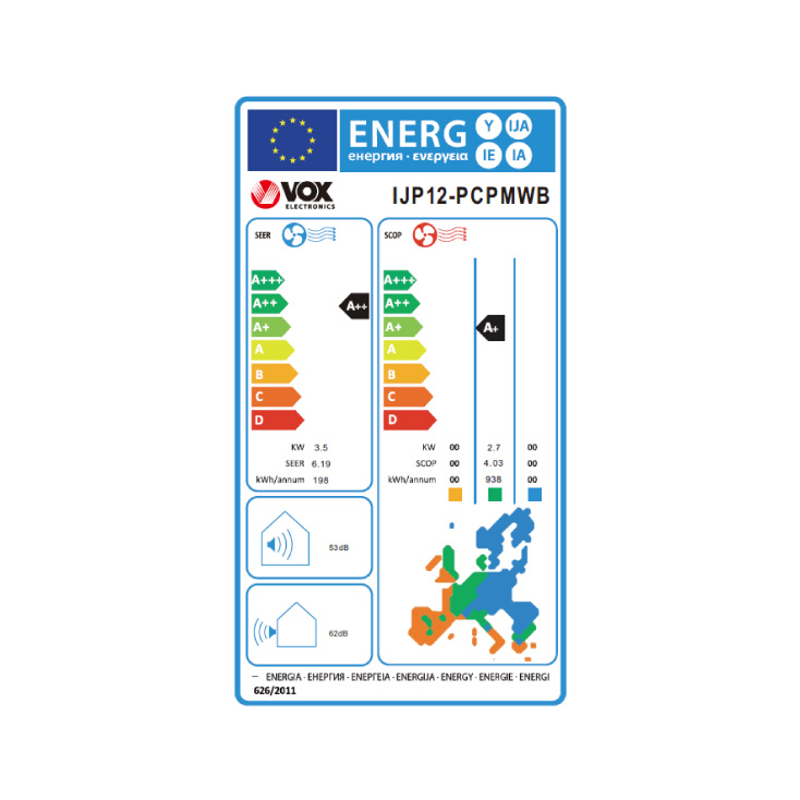 Inverter klima uređaj VOX IJP12-PCPM