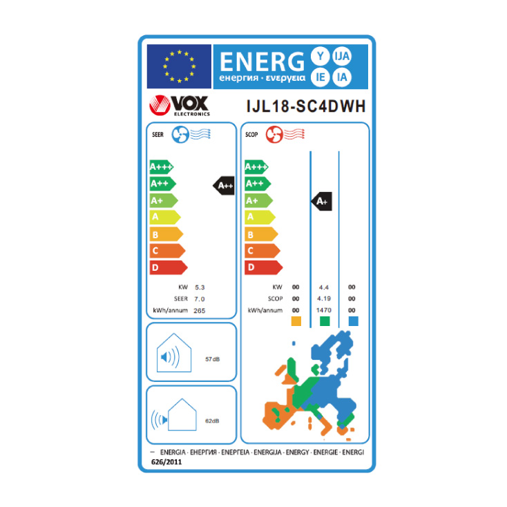 Inverter klima uređaj VOX IJL18-SC4DWH