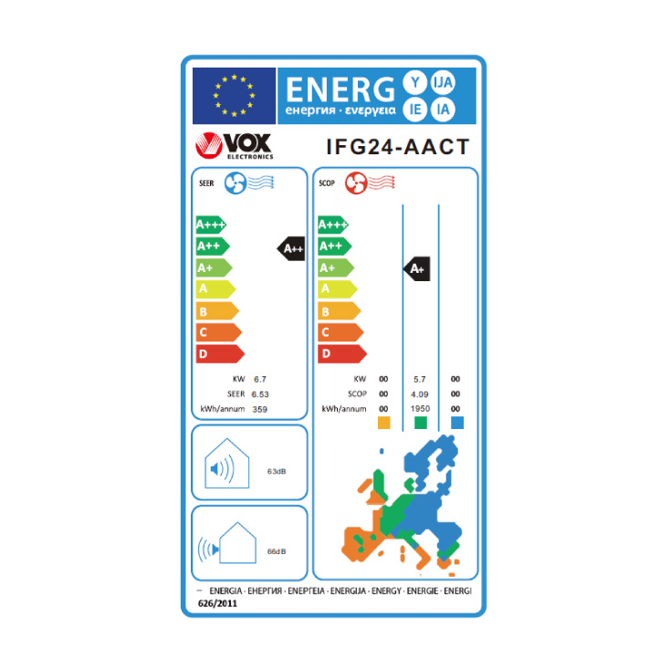 Inverter klima uređaj VOX IFG12-AACT