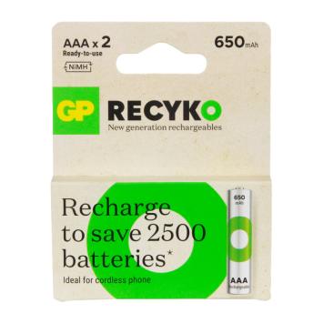 GP punjive baterije AAA 650 mAh