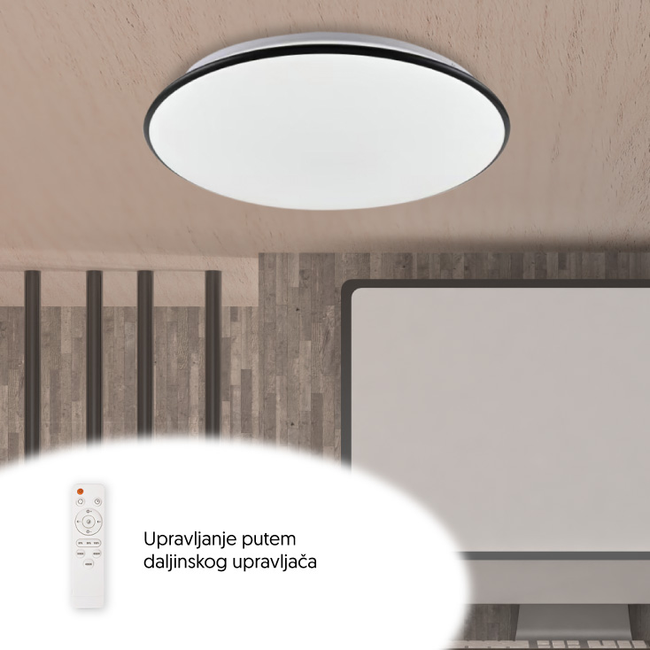 LED plafonjera 24,48W, promenljiva boja svetla