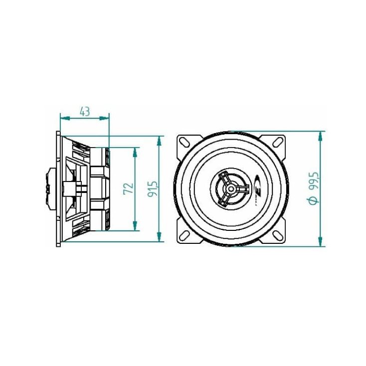 Auto zvučnici 100mm 2x25W