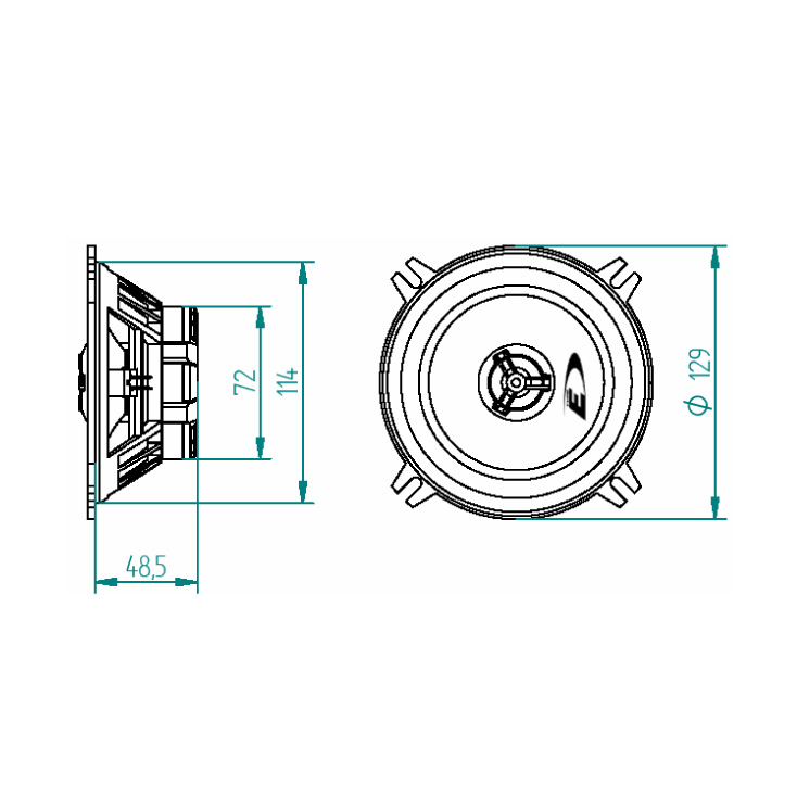 Auto zvučnici 130mm 2x35W