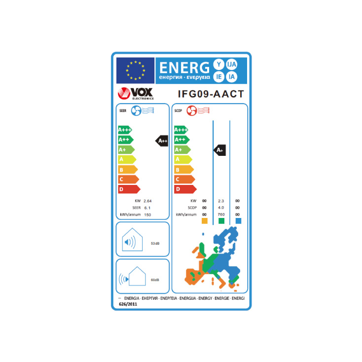 Inverter klima uređaj VOX IFG09-AACT