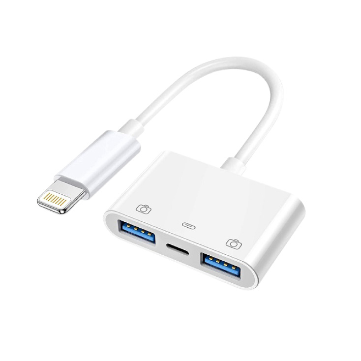 Adapter Lightning na USB + Lightning