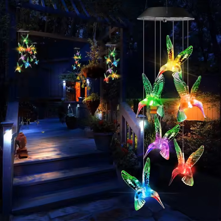Viseća solarna LED lampa "kolibri" slika 1