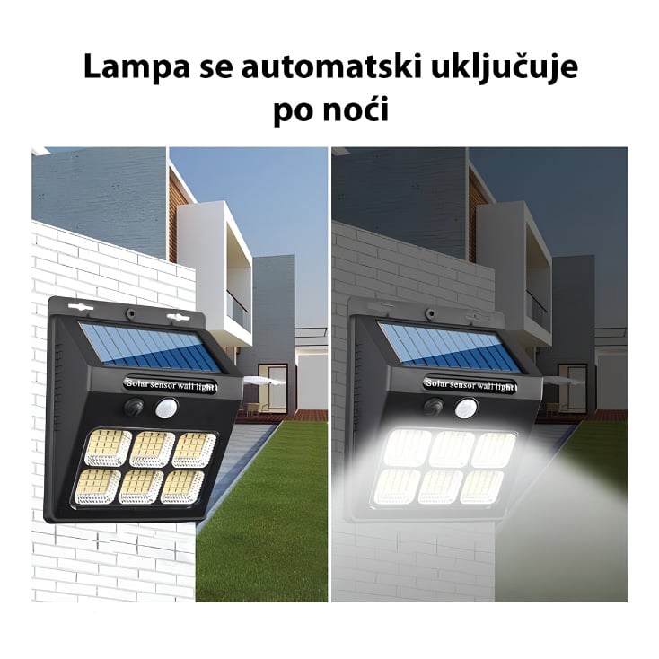 Solarni LED reflektor-lampa sa PIR senzorom slika 3