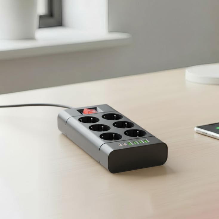 Razvodnik sa 6 mesta 2m 1.5mm2+pr. 4xUSB+2xtip C slika 1