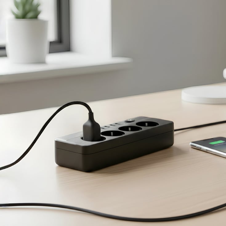 Razvodnik sa 4 mesta 2m 1.5mm2+pr. 4xUSB+tip C slika 1