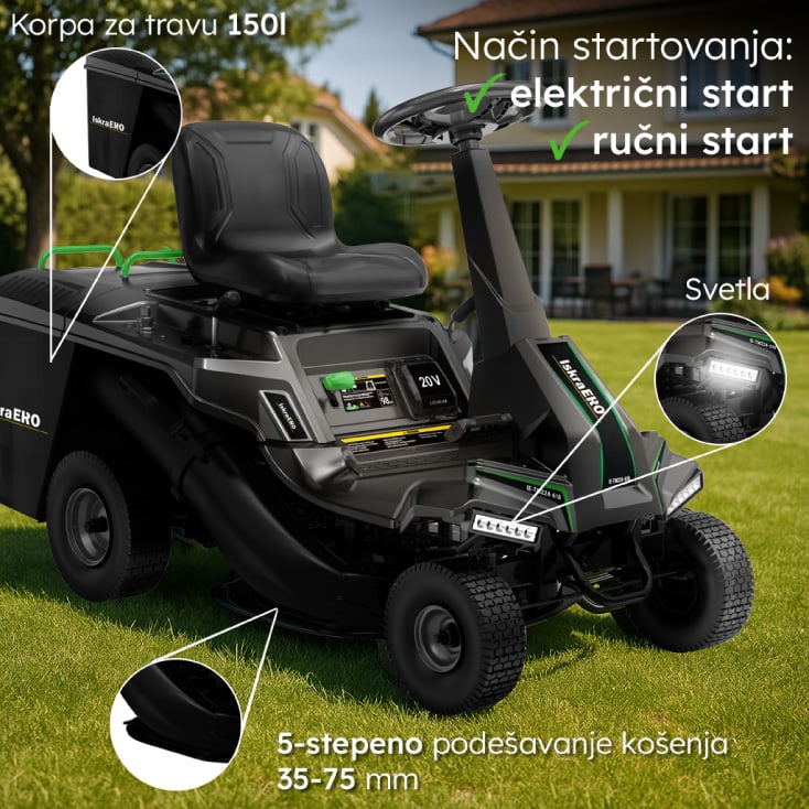 ISKRA ERO traktorska kosilica za travu 224 cm3 slika 1