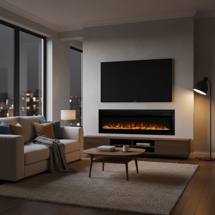 PROSTO električni 50" 2u1 multikolor kamin 2000W slika 3