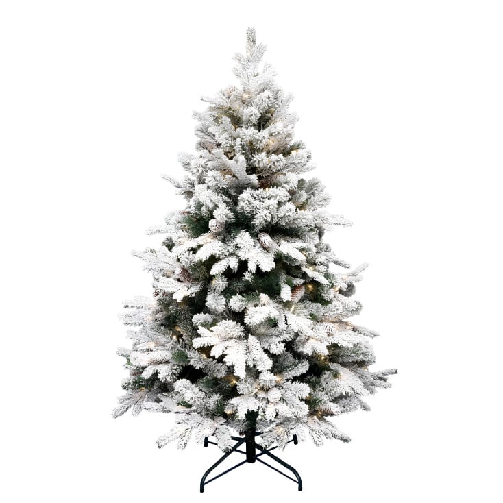 Veštačka jelka 240cm sa osvetljenjem i snegom slika 2